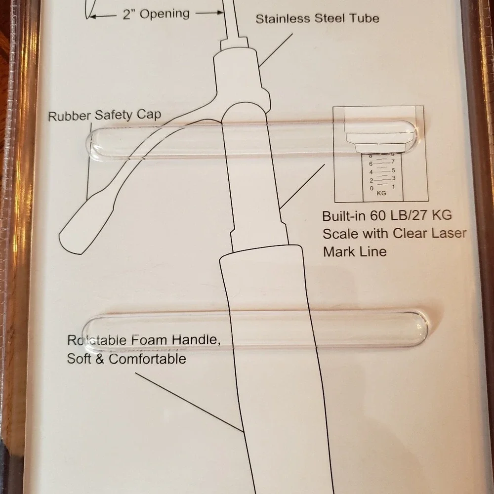 Gaff/Scale Combo with Readings up to 60 lbs. Wrist Lanyard Foam Handle Stainless
